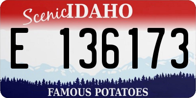 ID license plate E136173