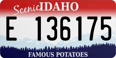 ID license plate E136175
