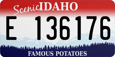 ID license plate E136176