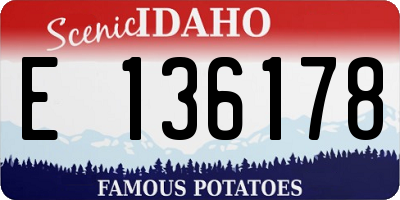 ID license plate E136178