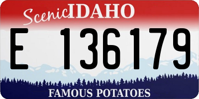 ID license plate E136179