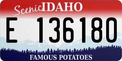 ID license plate E136180