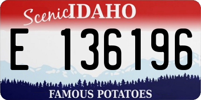 ID license plate E136196
