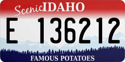ID license plate E136212