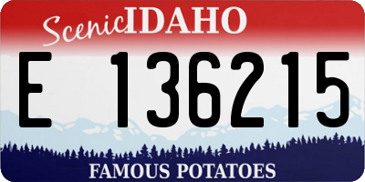 ID license plate E136215