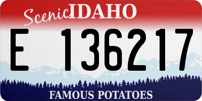ID license plate E136217