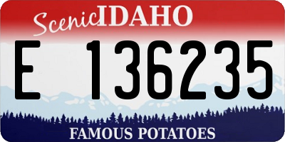 ID license plate E136235