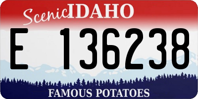 ID license plate E136238