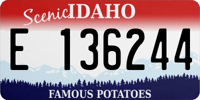 ID license plate E136244