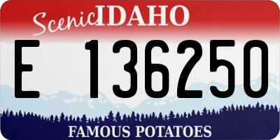 ID license plate E136250