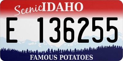 ID license plate E136255