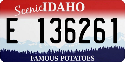 ID license plate E136261