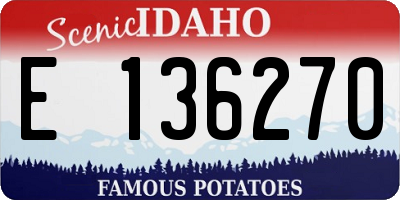 ID license plate E136270