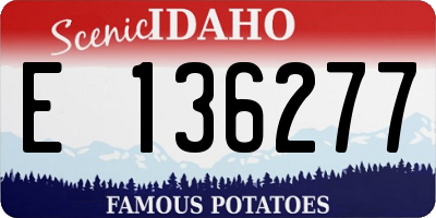 ID license plate E136277