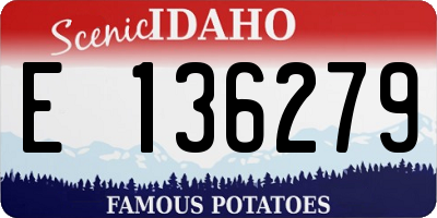 ID license plate E136279