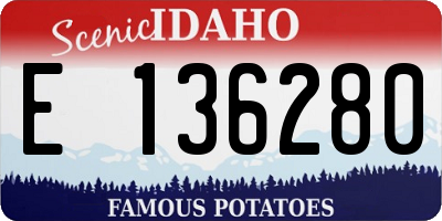 ID license plate E136280