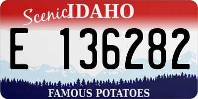 ID license plate E136282