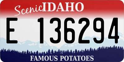 ID license plate E136294