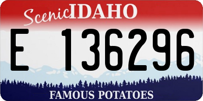 ID license plate E136296
