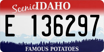 ID license plate E136297