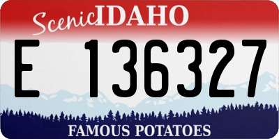 ID license plate E136327