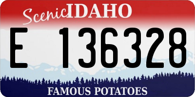 ID license plate E136328