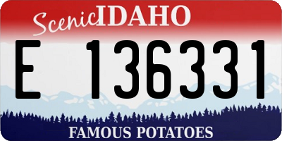ID license plate E136331