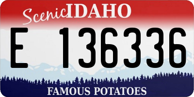 ID license plate E136336