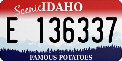 ID license plate E136337