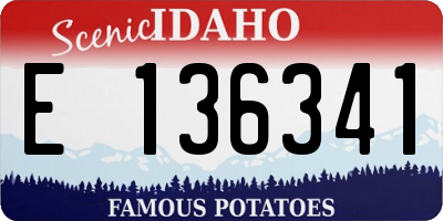 ID license plate E136341