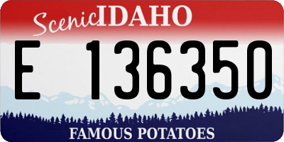 ID license plate E136350