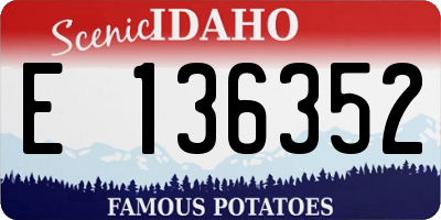 ID license plate E136352