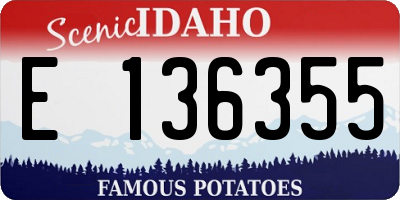 ID license plate E136355