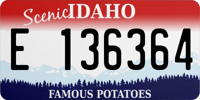 ID license plate E136364