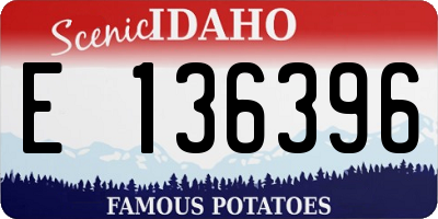ID license plate E136396