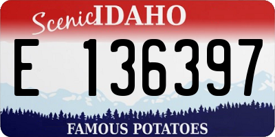 ID license plate E136397