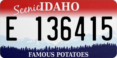 ID license plate E136415