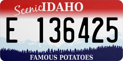 ID license plate E136425
