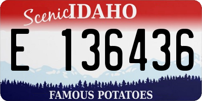 ID license plate E136436