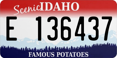 ID license plate E136437