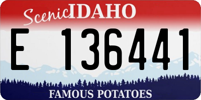 ID license plate E136441