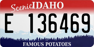 ID license plate E136469