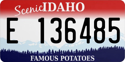 ID license plate E136485