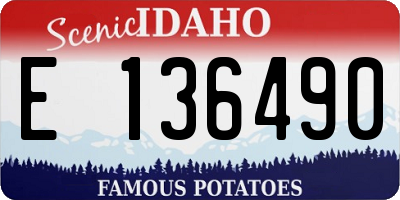 ID license plate E136490