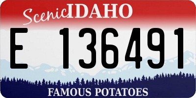 ID license plate E136491