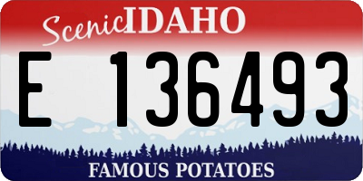 ID license plate E136493