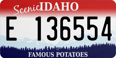 ID license plate E136554