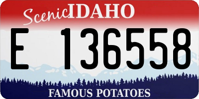 ID license plate E136558