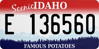 ID license plate E136560