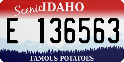 ID license plate E136563